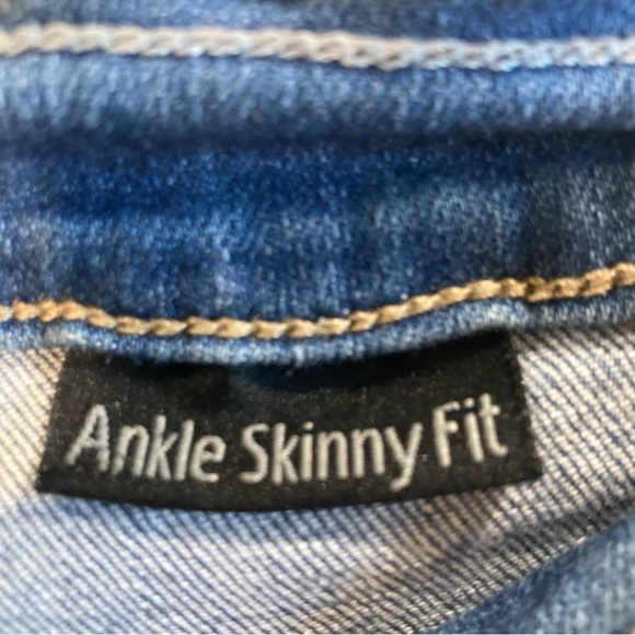 VERVET Sz 29 Ankle Skinny Fit Raw Waist and Hem Mid Wash Jeans - Picture 6 of 13